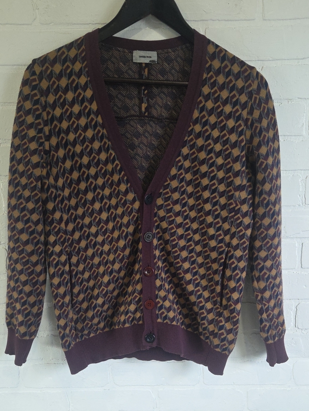 Undercover Geometric F♡CK Cardigan